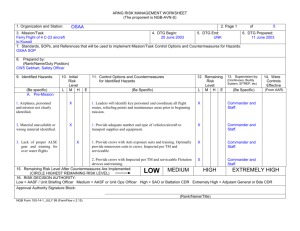 Risk Management worksheet