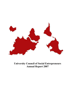 Annual Report of the University Council of Social Entrepreneurship