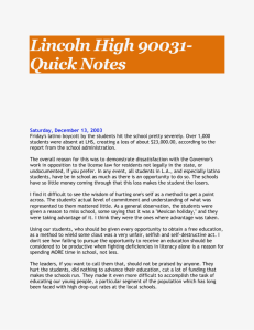 Lincoln High 90031
