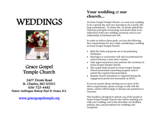 Your wedding at - Grace Gospel Temple Church