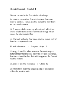 Lecture 9: Electric Current