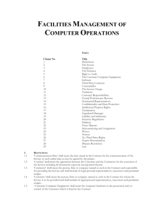 Facilities Management of Computer Operations