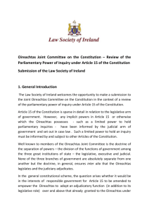 Joint Committee on the Constitution: Submission