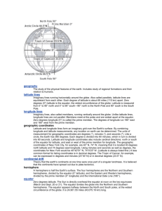 The study of the physical features of the earth. Includes study of