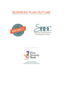 business plan - Montana Community Development Corporation