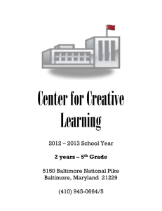 2012-2013 Application - Center for Creative Learning