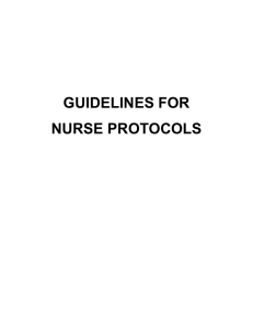 guidelines for nurse protocols - Georgia Coastal Health District