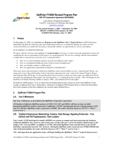 2. OptIPuter FY2004 Program Plan