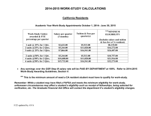 2014-15 Work Study Calculations Form