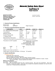 MANUFACTURER Issue Date: May 2002 Elastomer Specialties, Inc