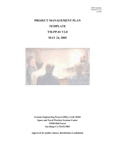 Project Management Plan Template