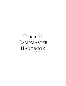 Campmaster Responsibilities
