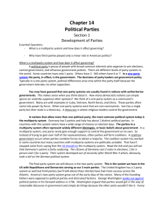 Chapter 14- Political Parties