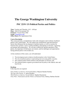 Department of Political Science - The George Washington University