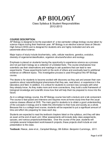 AP BIOLOGY