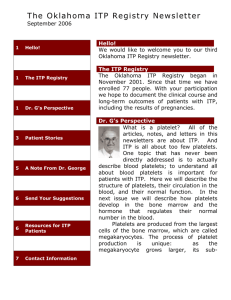 The Oklahoma ITP Registry Newsletter, September 2006