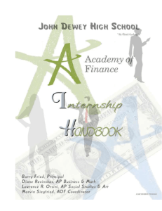 John Dewey student intern handbook 2007