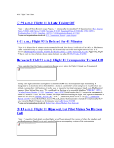 9/11 Flight Time Lines