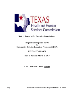 RFP document  - Texas Health and Human Services