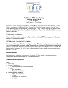 Polk County CPPC Team Meeting Tuesday, June 19, 2012 4:00 – 5