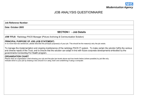 Job Analysis Questionnaire - PACS Manager