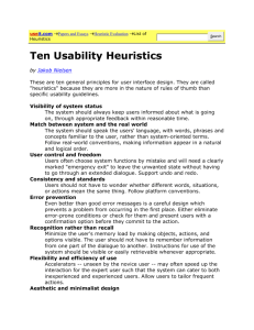 Top of Form useit.com Papers and Essays Heuristic Evaluation List