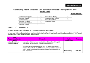 Action Sheet - Salford City Council
