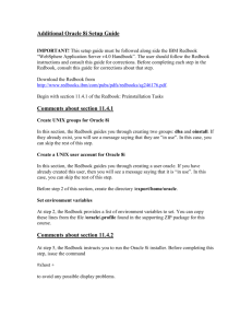 Additional Oracle 8i Setup Guide
