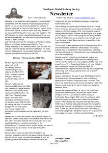 Newsletter February 2012 - Southport Model Railway Society