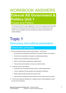 Edexcel AS Government & Politics Unit 1