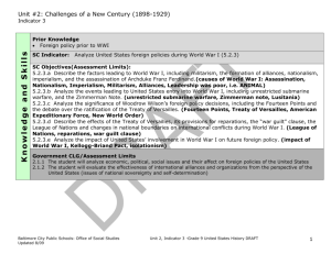 Unit #2: Challenges of a New Century (1898