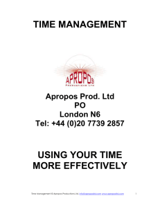 TIME MANAGEMENT