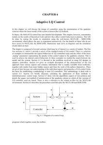 Chapter Six Adaptive LQ Control