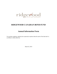 1 - Ridgewood Canadian Bond Fund Annual Information Form No