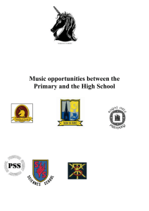 Music opportunities between the Primary and the High School