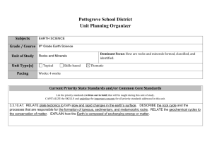 Pottsgrove School District Unit Planning Organizer Subjects EARTH