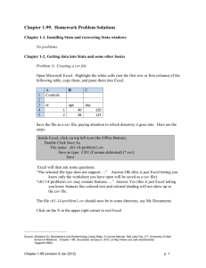 Chapter 1-99. Homework Problem Solutions