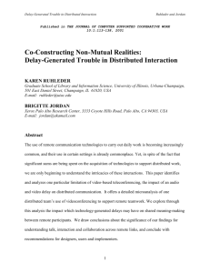 Delay-Generated Trouble in Distributed Interaction