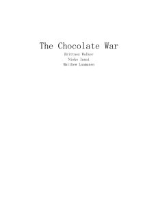 Chocolate War Complete Unit ENGL 409