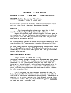 FINDLAY CITY COUNCIL MINUTES REGULAR SESSION JUNE 6