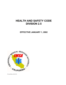 Health and Safety Code Division