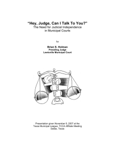 Hey, Judge, Can I Talk To You