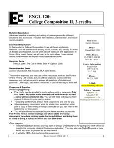 ENGL 120: College Composition II