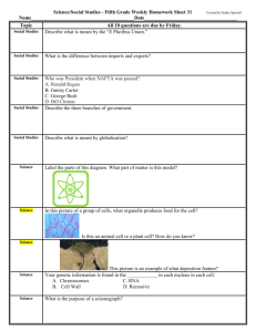 Weekly Homework Sheet - Mrs. Kathy Spruiell at SCHOOL