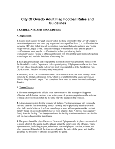 official nirsa flag football rules