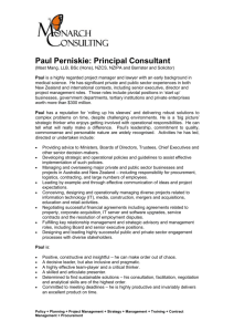 Paul's CV - Monarch Consulting