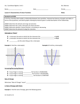 characteristics graphs functions linear