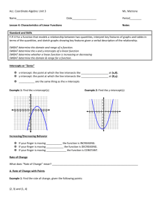 Characteristics of Linear Functions