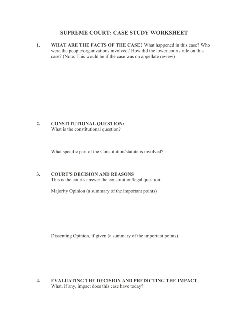 supreme court case study 18 answers