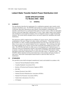 Liebert Static Transfer Switch (CSI 16261)